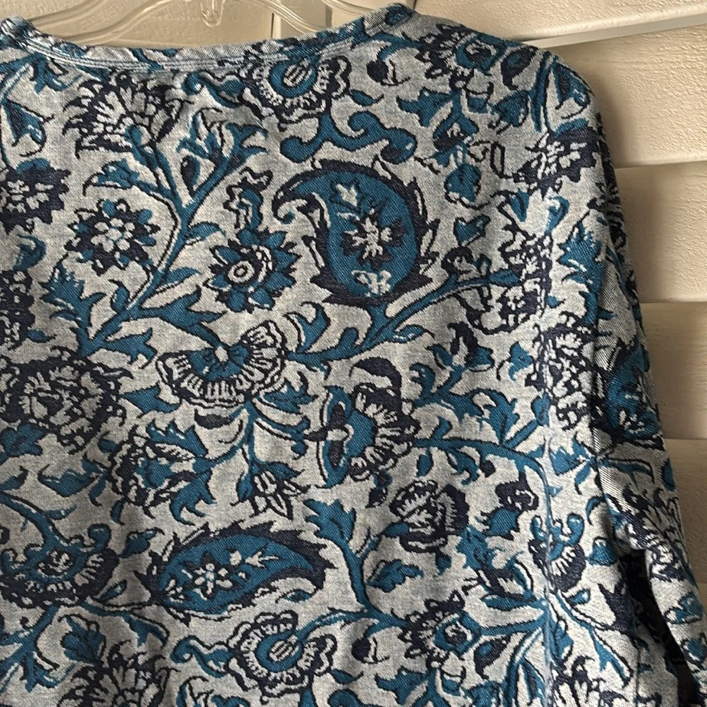 Urban Outfitters Koto Paisley Floral Print Long Sleeve Round Neck Sz LRG - Picture 12 of 12